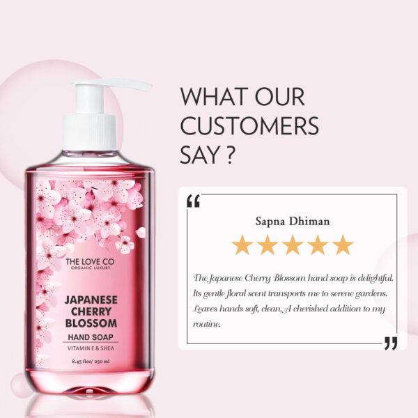 THE LOVE CO. Japanese Cherry Blossom Hand Soap For Moisturized Hands (250ml) - THE LOVE CO.
