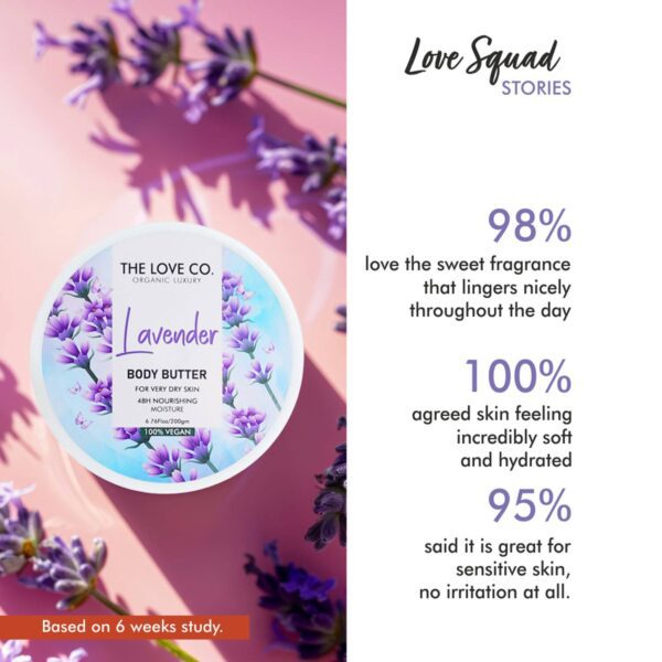 THE LOVE CO. Lavender Body Butter Deep Moisturization With Pure Shea Butter (200g) - THE LOVE CO.