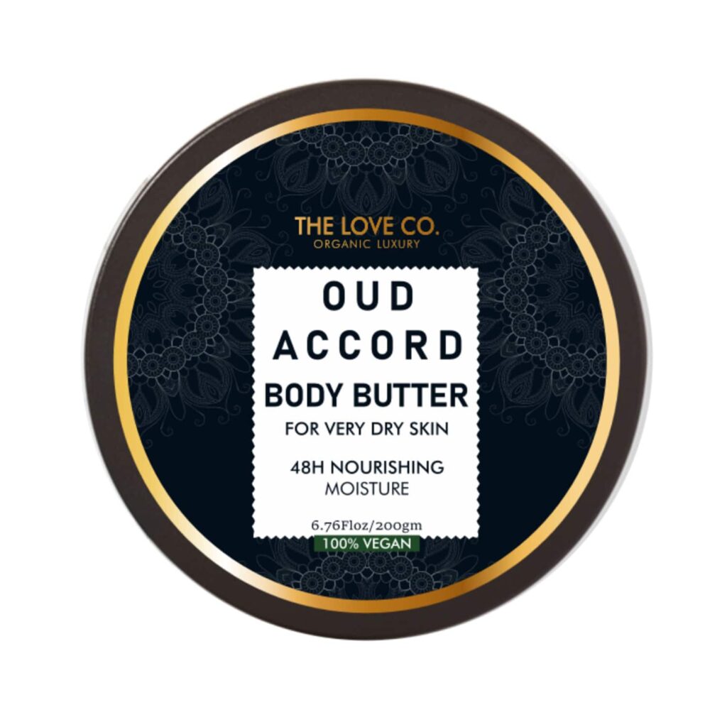 THE LOVE CO. Luxury Oud Accord Body Butter Deep Moisturization With Pure Shea Butter (200g) - THE LOVE CO.