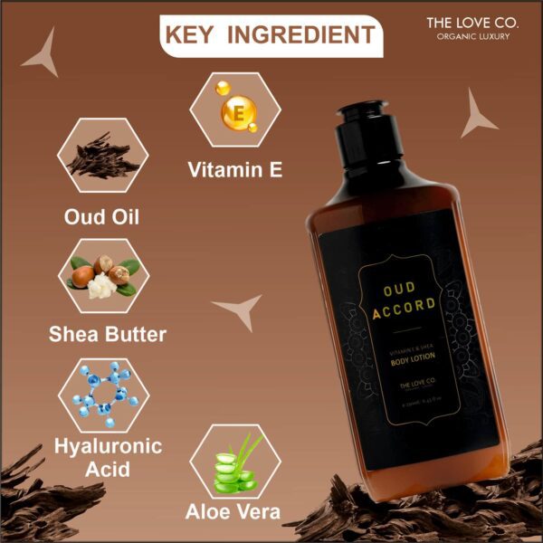 THE LOVE CO. Luxury Oud Accord Daily Moisturizing Body Lotion (250ml) - THE LOVE CO.