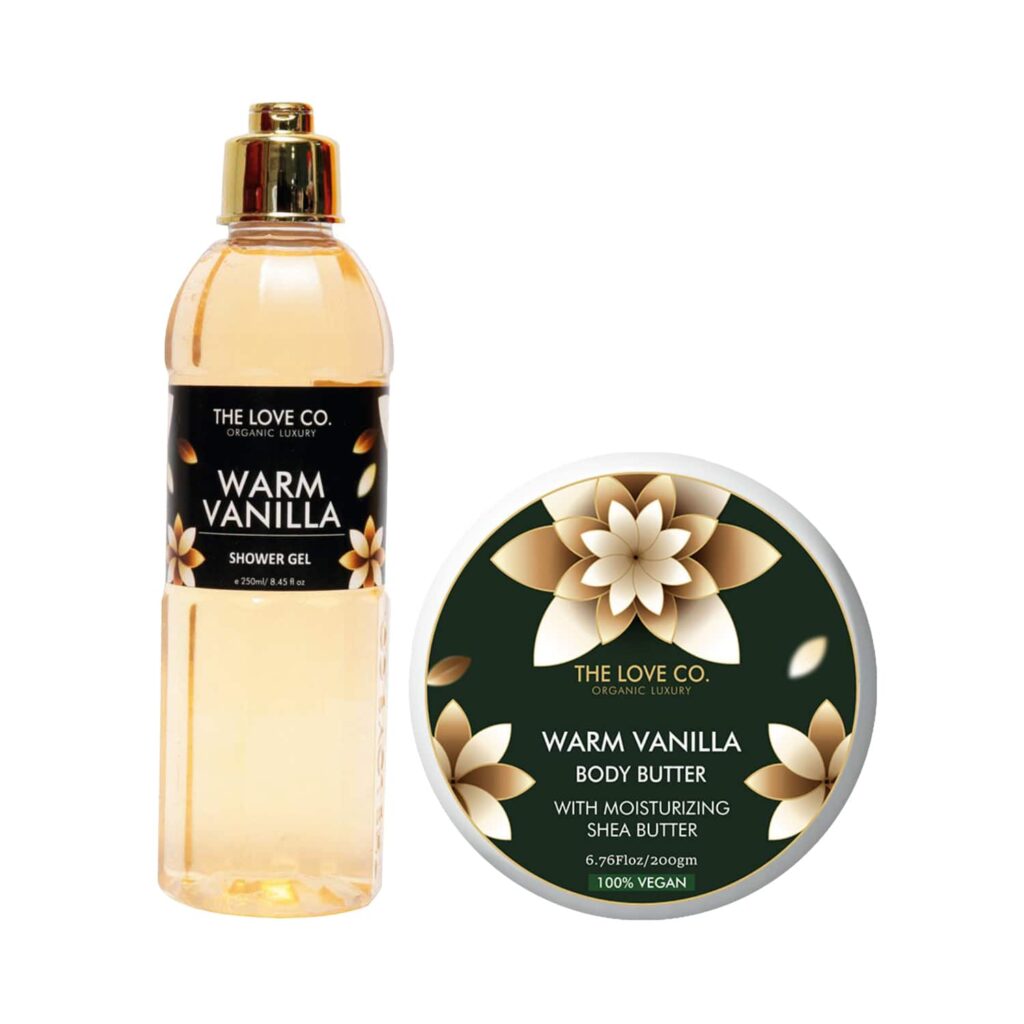 The Love Co. Luxury Warm Vanilla Body Wash + Body Lotion Combo (Pack of 2) - THE LOVE CO.