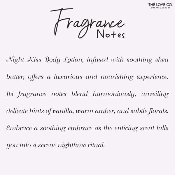 THE LOVE CO. Night Kiss Body Lotion Daily Skin Moisture (295ml) - THE LOVE CO.
