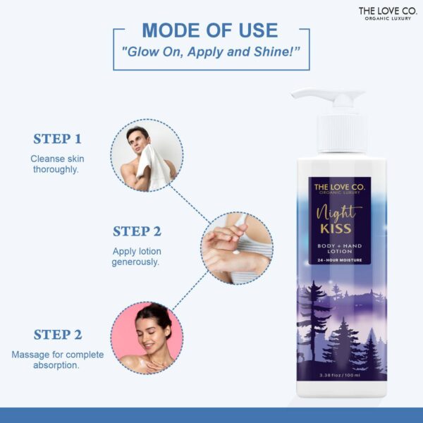 THE LOVE CO. Night Kiss Hand & Body Lotion Daily Skin Moisture (100ml) - THE LOVE CO.