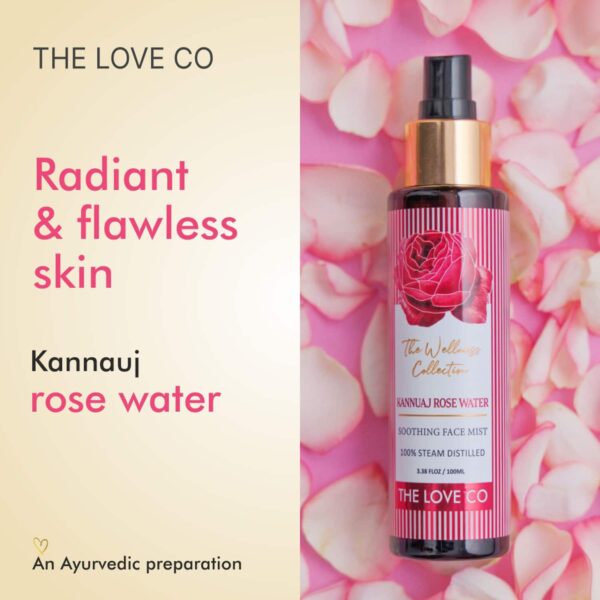 THE LOVE CO. Pure Rose Water Face Toner - (100 ml) - THE LOVE CO.