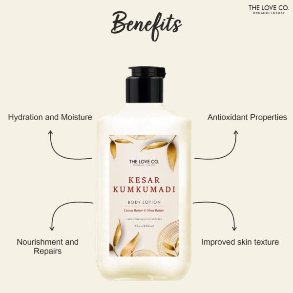 THE LOVE CO. Saffron & Kumkumadi Daily Nourishing Body Lotion (250ml) - THE LOVE CO.