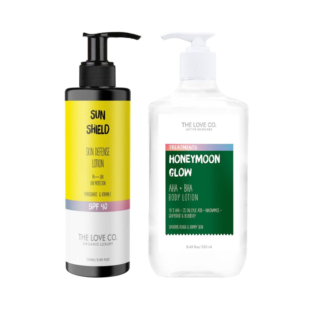 The Love Co. Sunscreen Lotion + Honeymoon Body Wash Combo (Pack of 2) - THE LOVE CO.