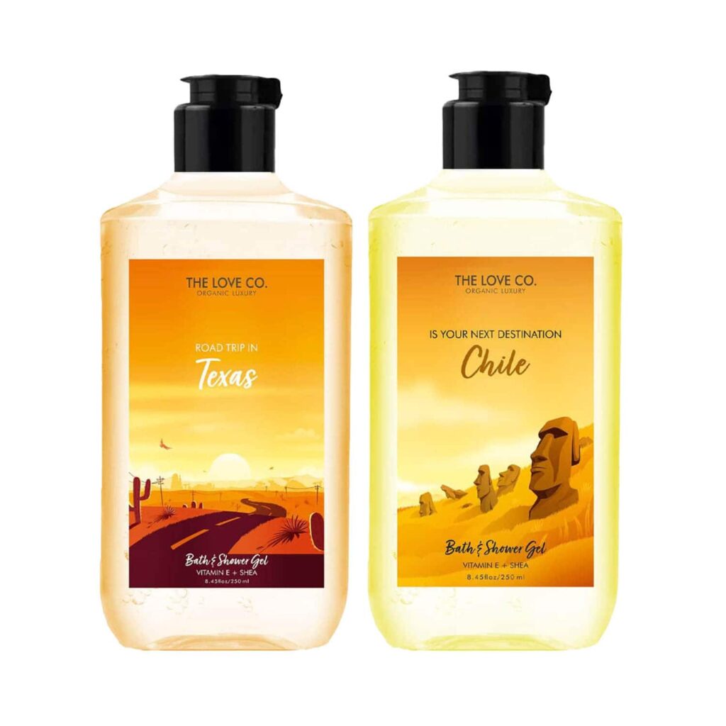 THE LOVE CO. Texas + Chile Shower Gel Pack of 2 Combo - THE LOVE CO.