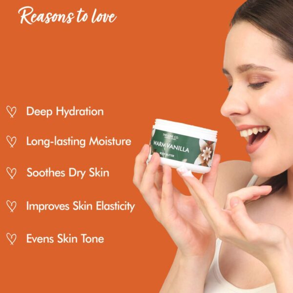 THE LOVE CO. Warm Vanilla Body Butter Deep Moisturization With Pure Shea Butter (200g) - THE LOVE CO.