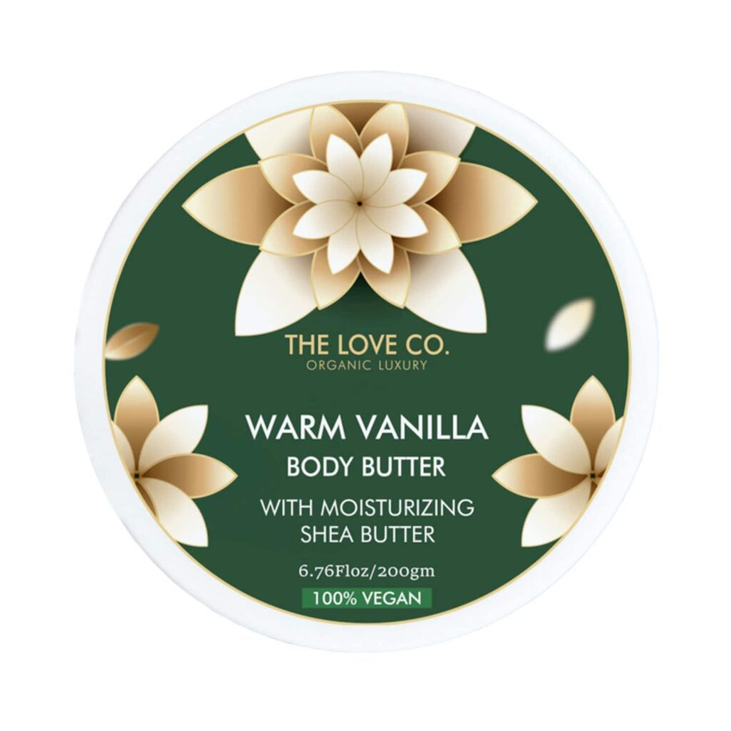 THE LOVE CO. Warm Vanilla Body Butter Deep Moisturization With Pure Shea Butter (200g) - THE LOVE CO.