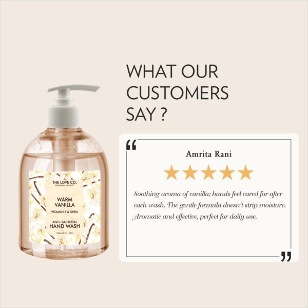 THE LOVE CO. Warm Vanilla Hand Wash (300ml) - THE LOVE CO.