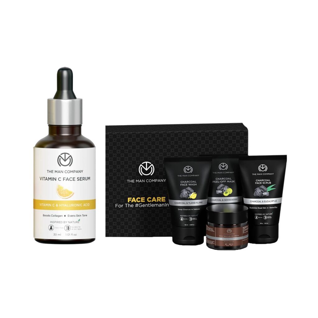 The Man Company 40% Vitamin C Face Serum (30 ml) & Facial Care Kit (4 Pcs) Combo - The Man Company