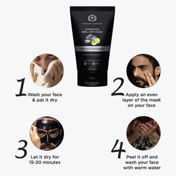 The Man Company Activated Charcoal Moringa & Gooseberry Peel Off Mask (100g) - The Man Company