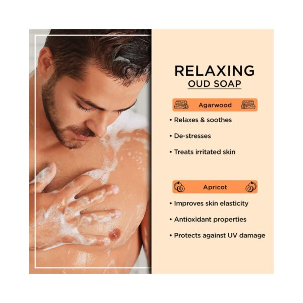 The Man Company Agarwood & Apricot Relaxing Oud Soap Buy 3 Get 1 Free (4Pcs) - The Man Company