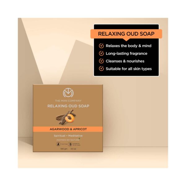 The Man Company Agarwood & Apricot Relaxing Oud Soap Buy 3 Get 1 Free (4Pcs) - The Man Company