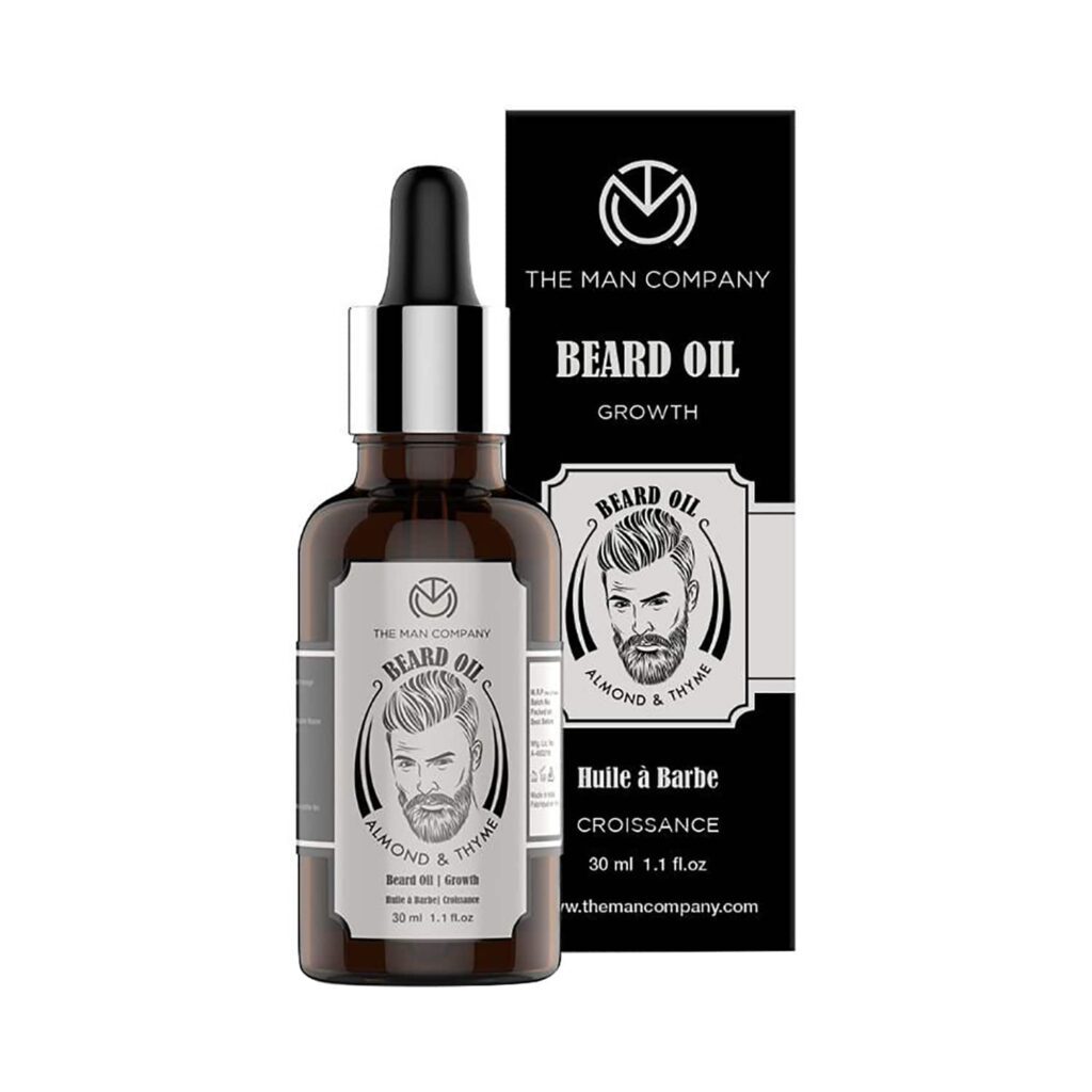 The Man Company Almond & Thyme Beard Growth Oil (30ml) - The Man Company