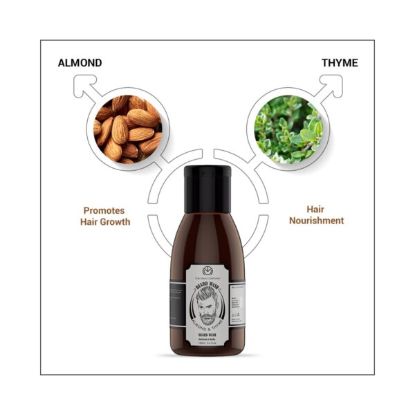 The Man Company Almond & Thyme Beard Oil + Beard Wash Combo (2 Pcs) - The Man Company