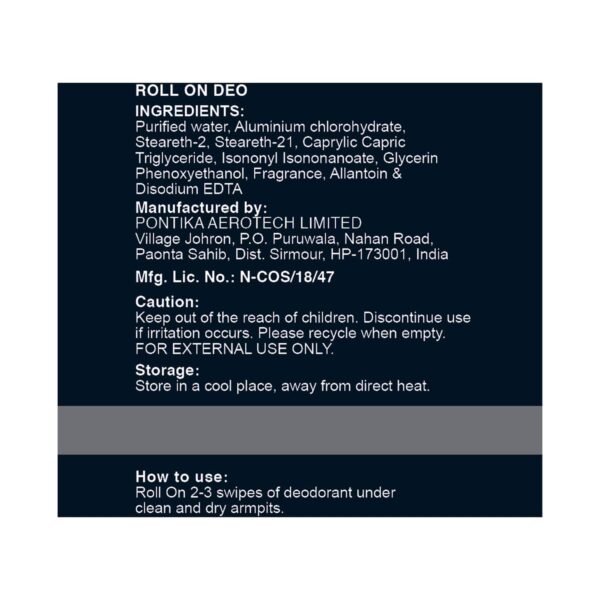 The Man Company Bleu Roll On Deodorant (55ml) - The Man Company