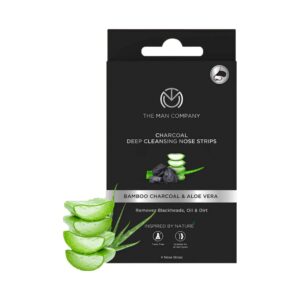 The Man Company Charcoal & Aloe Vera Extract Nose Strips (4Pcs) - The Man Company