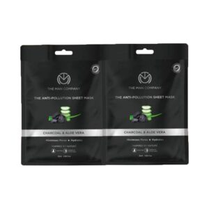 The Man Company Charcoal Face Sheet Mask Set (2Pcs) - The Man Company