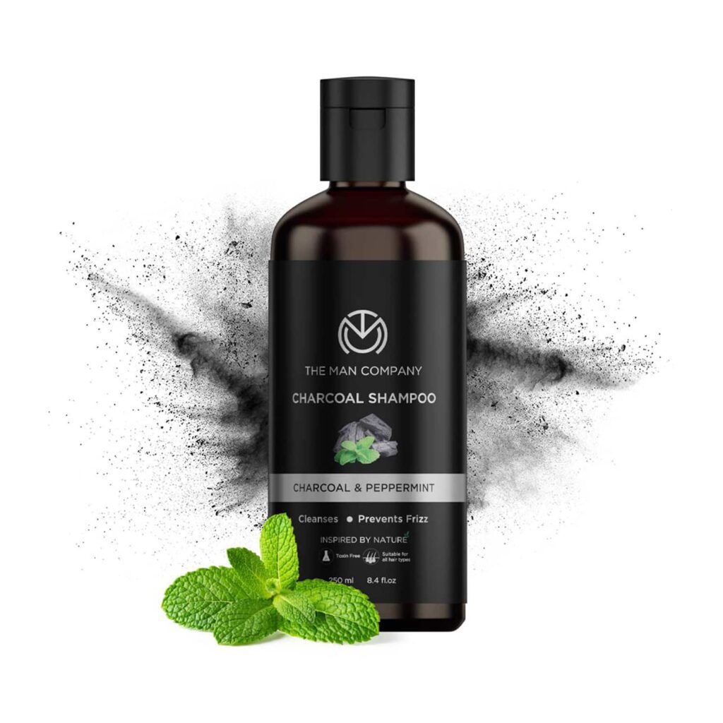 The Man Company Charcoal Peppermint & Clove Shampoo (250ml) - The Man Company