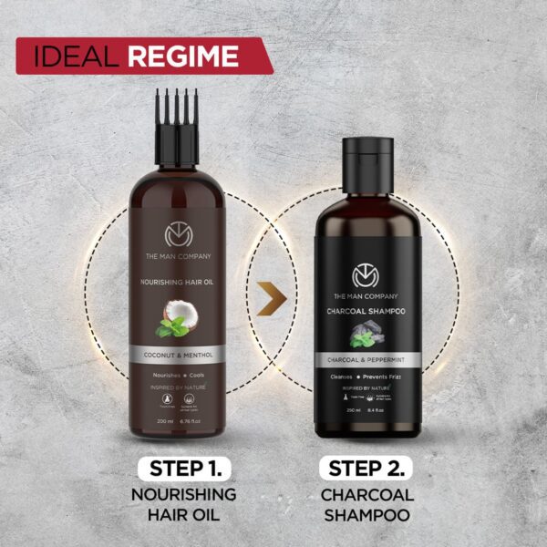 The Man Company Charcoal Peppermint & Clove Shampoo (250ml) - The Man Company