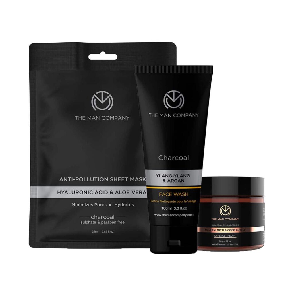 The Man Company Charcoal Skin Brightening Gift Set (3Pcs) - The Man Company