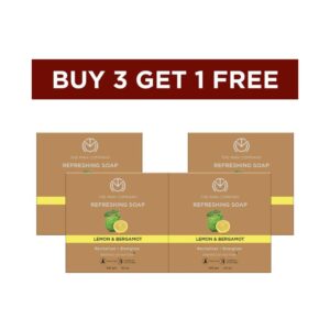 The Man Company Lemon & Bergamot Refreshing Soap Buy 3 Get 1 Free (4Pcs) - The Man Company