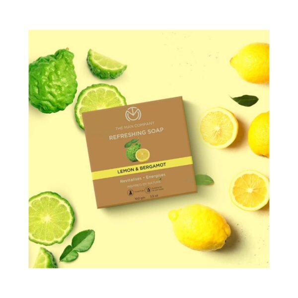 The Man Company Lemon & Bergamot Refreshing Soap Buy 3 Get 1 Free (4Pcs) - The Man Company