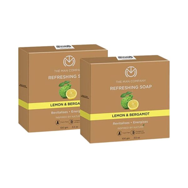 The Man Company Lemon & Bergamot Refreshing Soap Set (2Pcs) - The Man Company