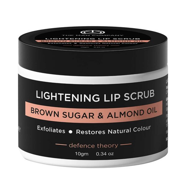 The Man Company Lightening Lip Scrub Balm With Brown Sugar & Almond Oil (10g) - The Man Company