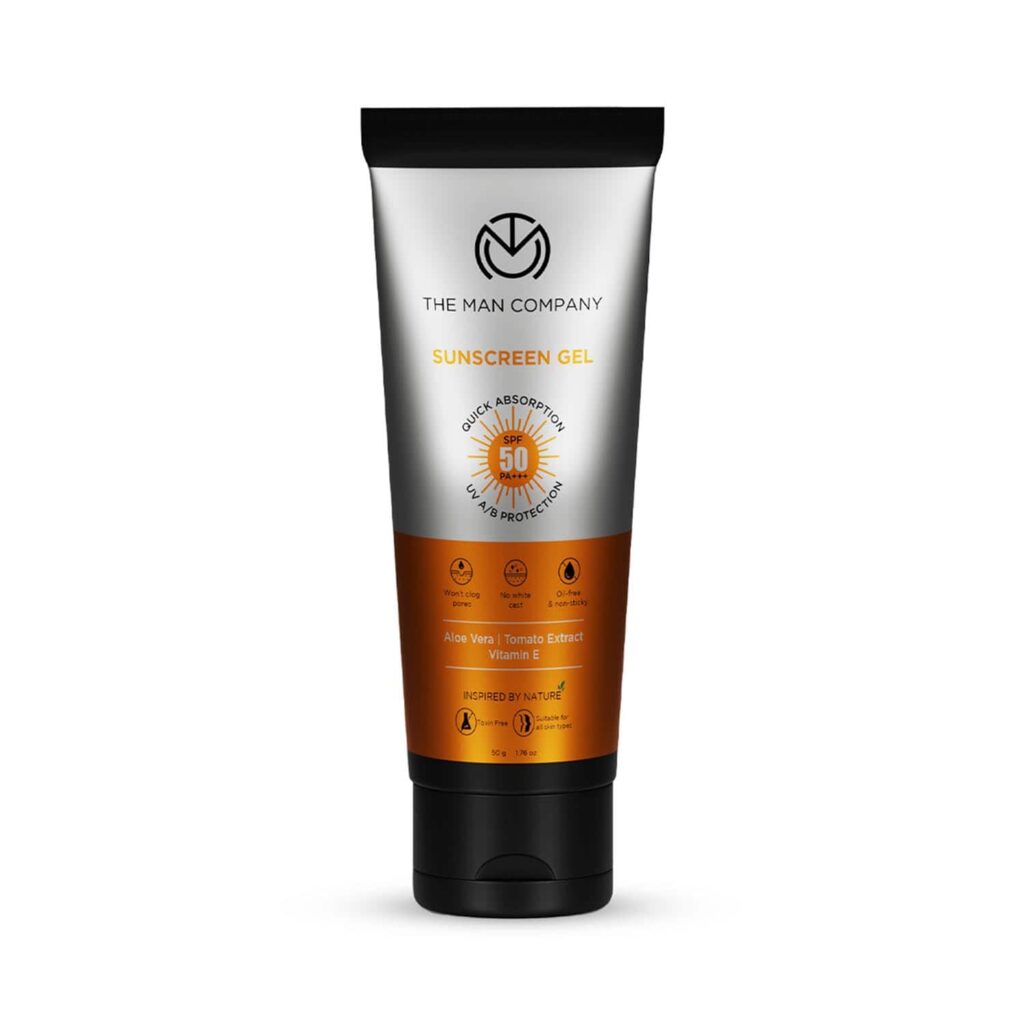 The Man Company Oil-Free Sunscreen Gel SPF 50 PA+++ For Men- (50 g) - The Man Company