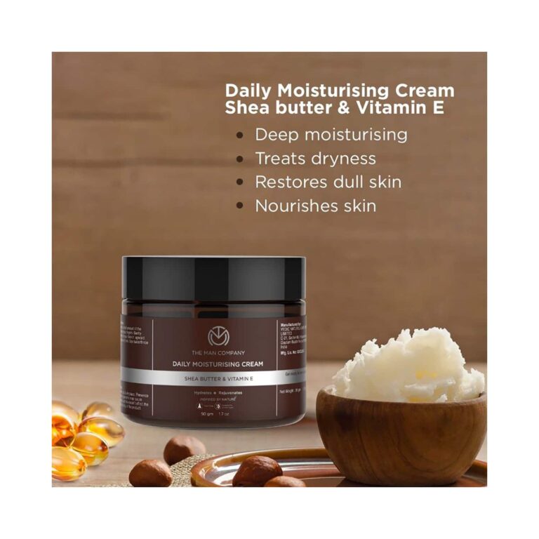 The Man Company Shea Butter & Vitamin E Daily Moisturising Cream (50g) - The Man Company
