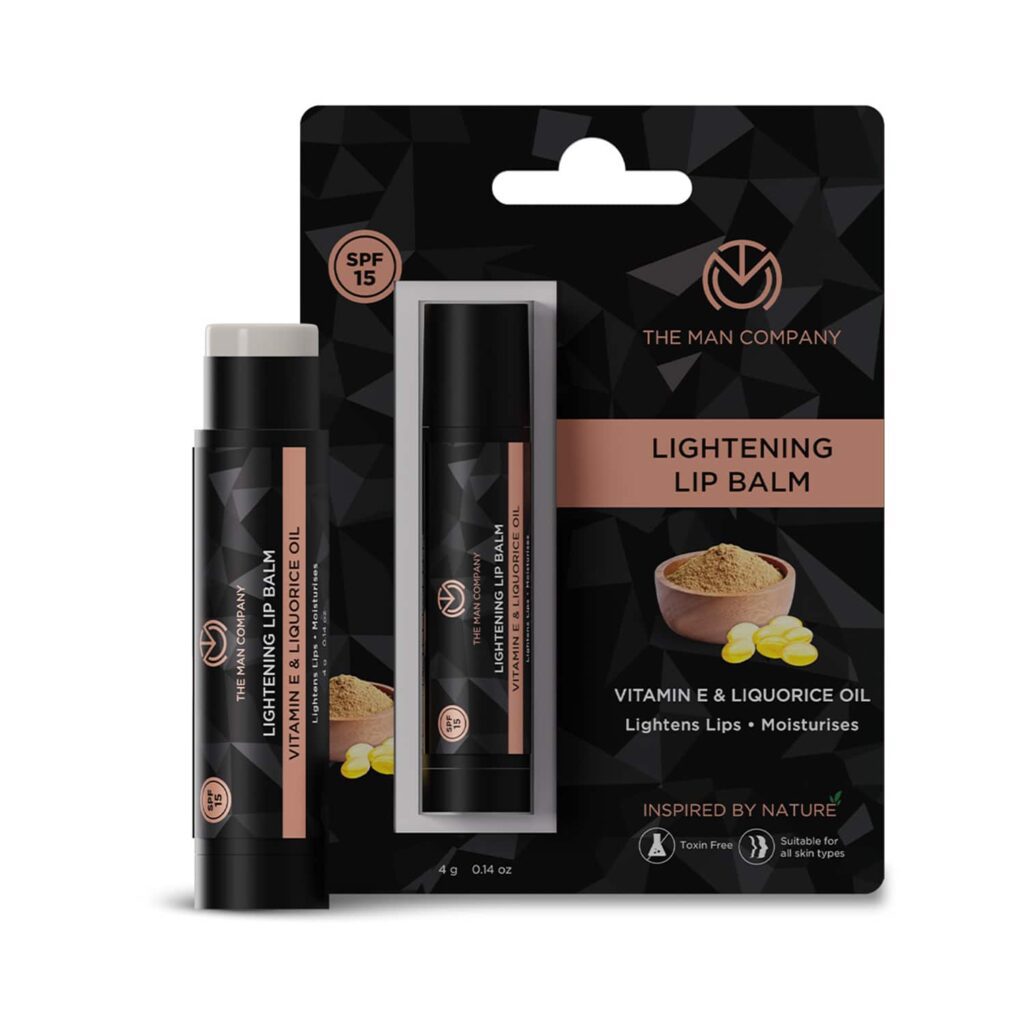 The Man Company Vitamin-E & Liquorice Oil Lightening Lip Balm (4g) - The Man Company