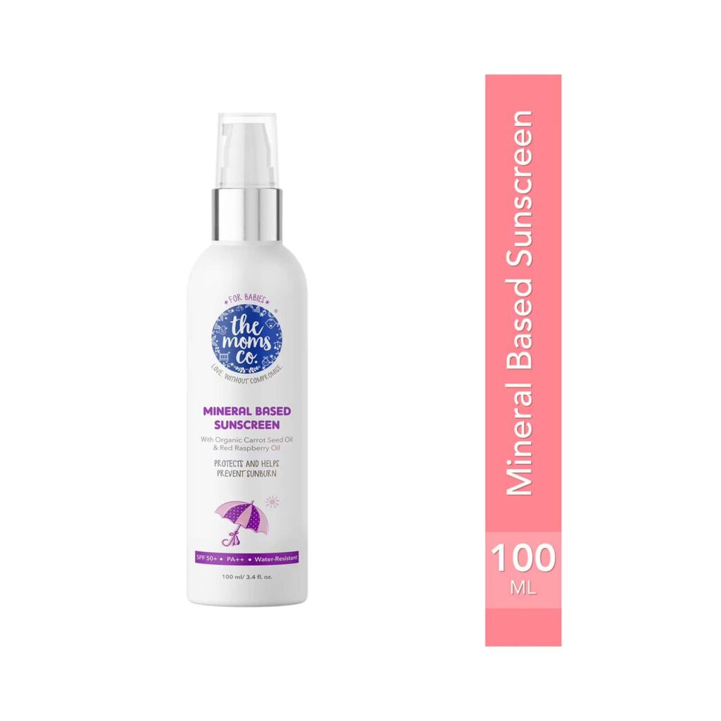 the moms co. Mineral Based Baby Sunscreen Spf 50+ Pa++ (100ml) - the moms co.