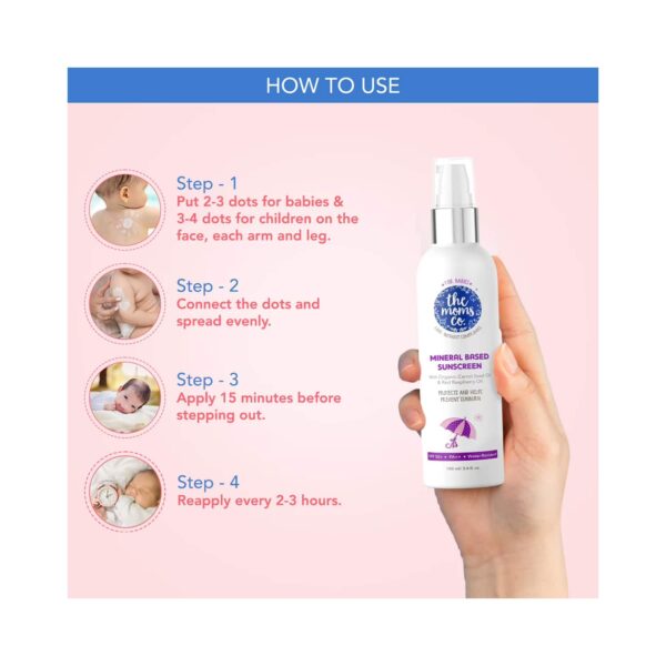 the moms co. Mineral Based Baby Sunscreen Spf 50+ Pa++ (100ml) - the moms co.