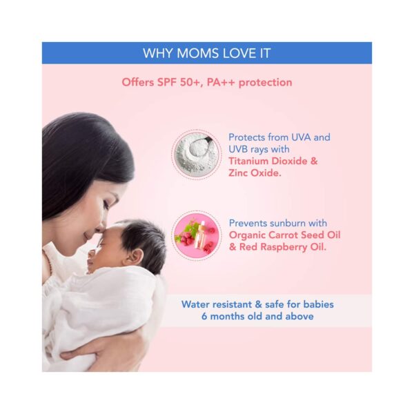 the moms co. Mineral Based Baby Sunscreen Spf 50+ Pa++ (100ml) - the moms co.