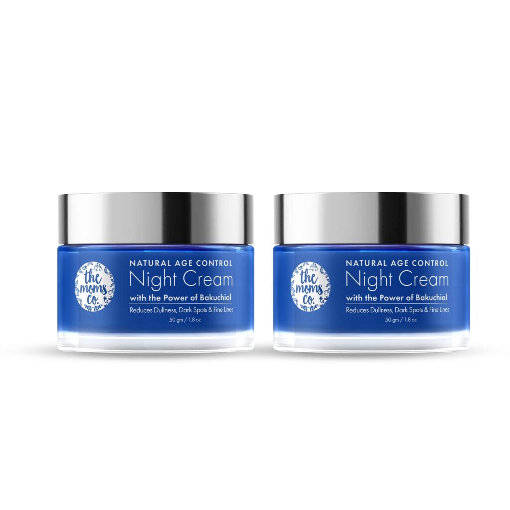 the moms co. Natural A Ge Control Night Cream For Women Reduces Fine Lines & Wrinkles Combo (50 g) - the moms co.