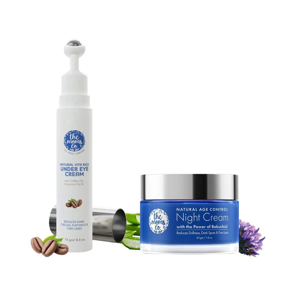 the moms co. Natural Age Control Night Cream (50g), Vita Rich Under Eye Cream with Coffee Oil Combo - the moms co.