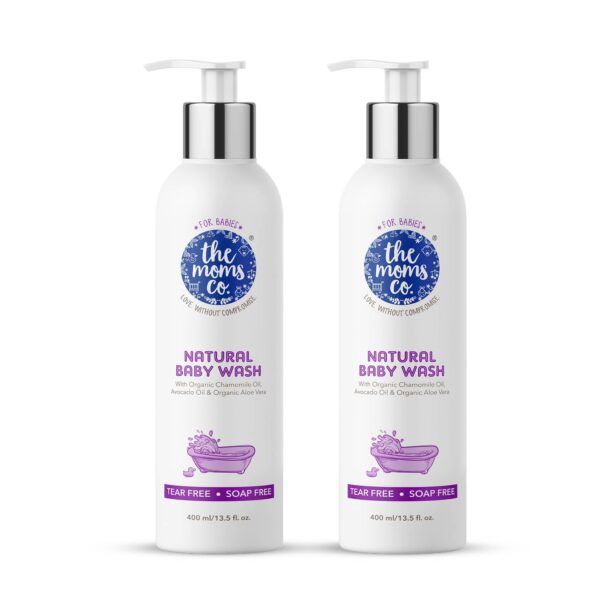 the moms co. Natural Baby Body Wash Tear-Free & Soap-Free - Combo (400 ml) - the moms co.