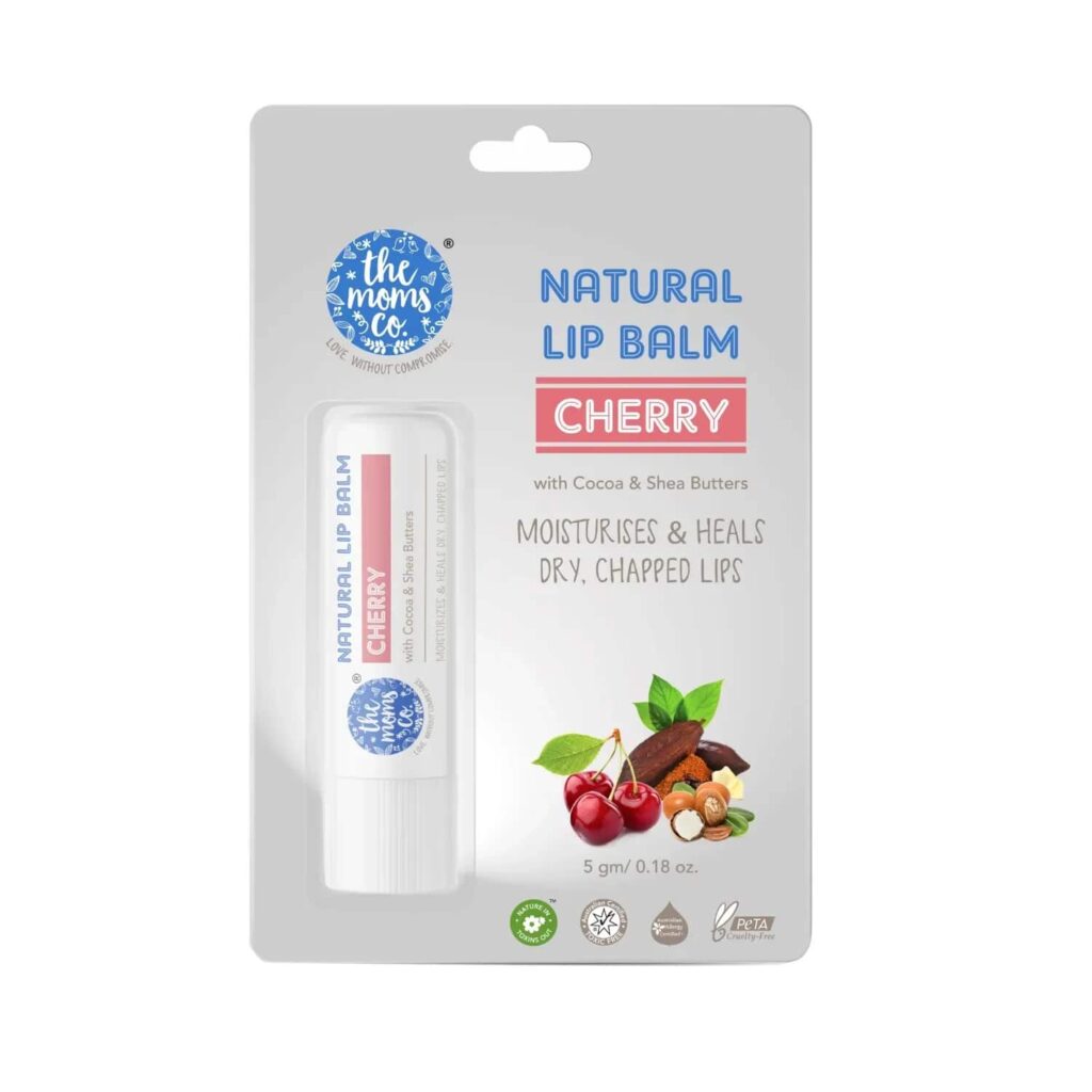 the moms co. Natural Cherry Lip Balm (5g) - the moms co.