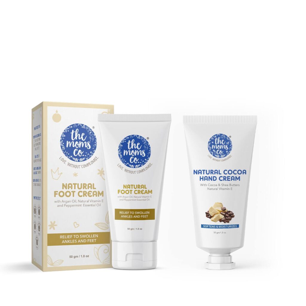the moms co. Natural Foot Cream & Natural Cocoa Hand Cream Combo - the moms co.