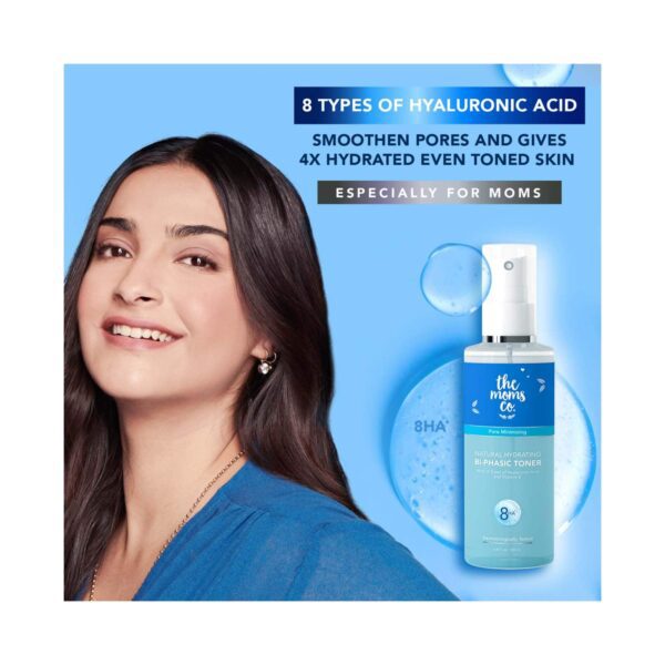 the moms co. Natural Hydrating Bi-phasic Toner with 8 Types of Hyaluronic Acid and Vitamin E (200g) - the moms co.