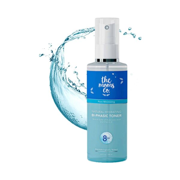 the moms co. Natural Hydrating Bi-phasic Toner with 8 Types of Hyaluronic Acid and Vitamin E (200g) - the moms co.