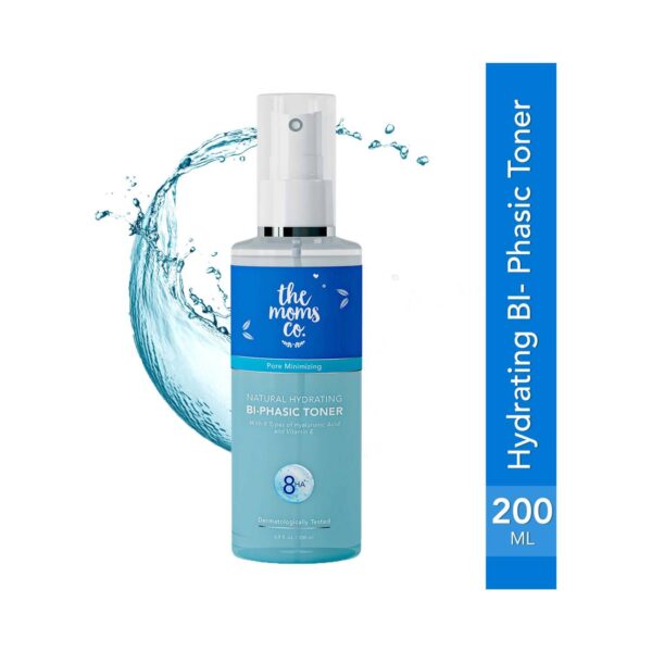the moms co. Natural Hydrating Bi-phasic Toner with 8 Types of Hyaluronic Acid and Vitamin E (200g) - the moms co.