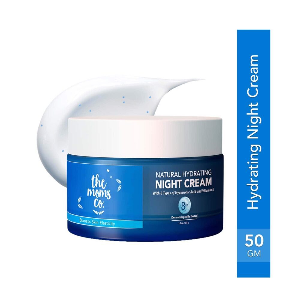the moms co. Natural Hydrating Night Cream With 8 Types Of Hyaluronic Acids and Squalene (50g) - the moms co.