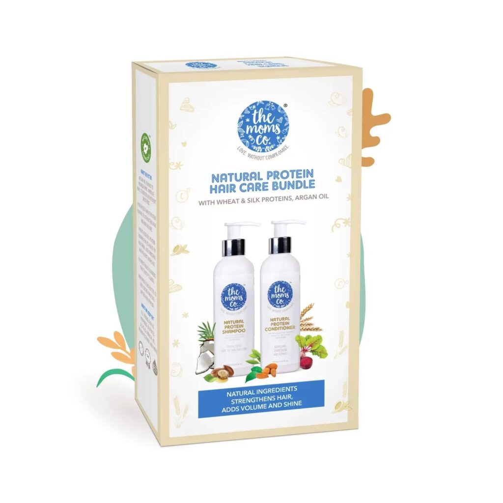 the moms co. Protein Hair Care Bundle (400ml) - the moms co.