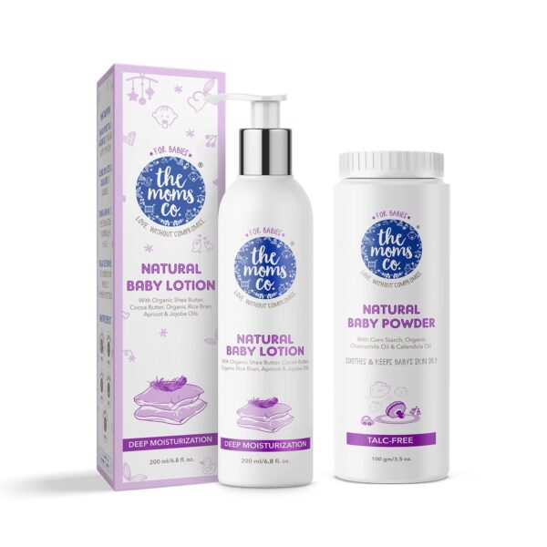 the moms co. Talc-Free Natural Baby Powder & Natural Baby Lotion Combo - the moms co.