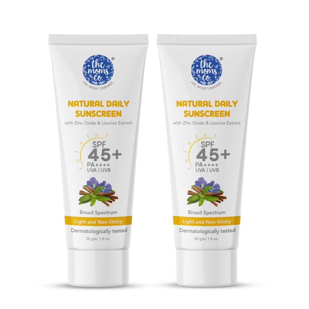 the moms co. Waterproof Spf 50+ Natural Mineral Based Baby Sunscreen (100 ml) Combo - the moms co.