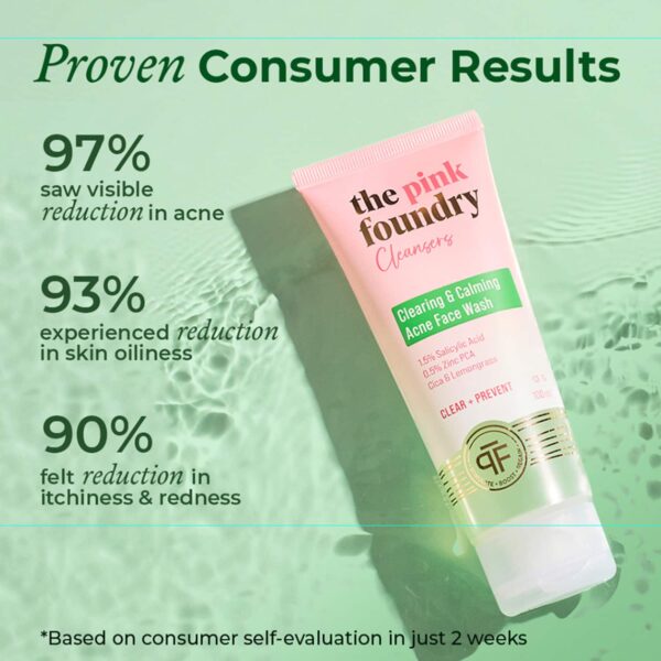 The Pink Foundry Clearing & Calming Acne Face Wash (100ml) - The Pink Foundry
