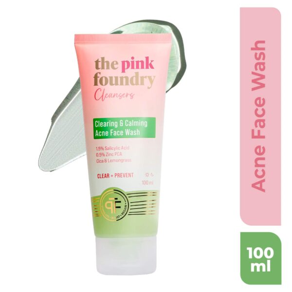 The Pink Foundry Clearing & Calming Acne Face Wash (100ml) - The Pink Foundry